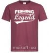 Мужская футболка Fishing legend Бордовый фото