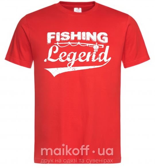 Мужская футболка Fishing legend Красный фото