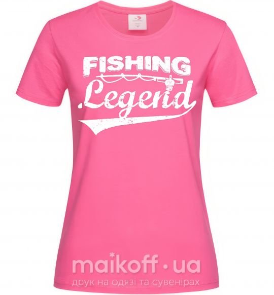 Женская футболка Fishing legend Ярко-розовый фото