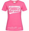 Жіноча футболка Fishing legend Яскраво-рожевий фото
