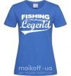 Жіноча футболка Fishing legend Яскраво-синій фото