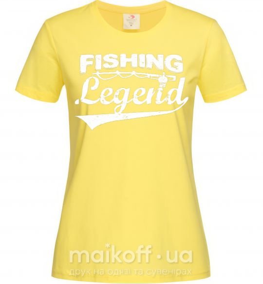 Жіноча футболка Fishing legend Лимонний фото