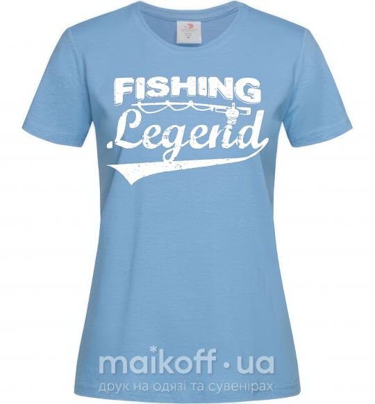 Жіноча футболка Fishing legend Блакитний фото