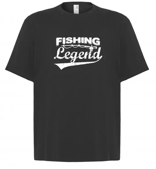 Футболка Оверсайз Fishing legend Чорний фото