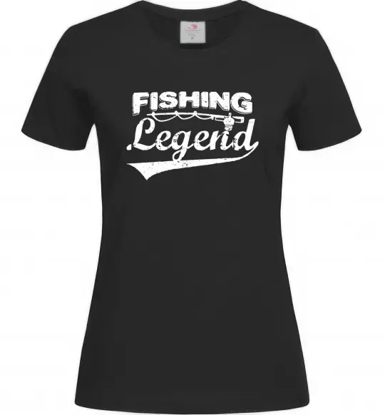 Жіноча футболка Fishing legend Чорний фото