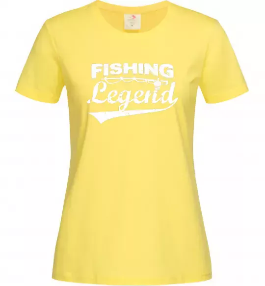 Жіноча футболка Fishing legend Лимонний фото