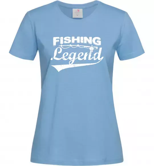 Жіноча футболка Fishing legend Блакитний фото