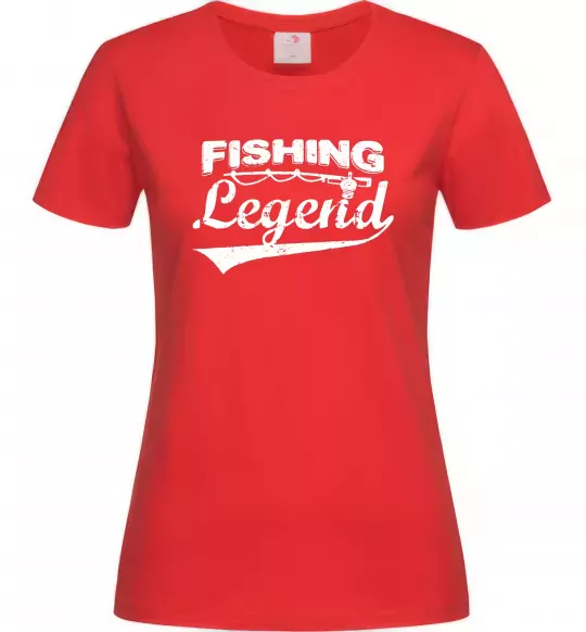 Жіноча футболка Fishing legend Червоний фото