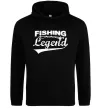 Чоловіча толстовка (худі) Fishing legend Чорний фото