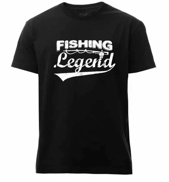 Чоловіча преміум футболка Fishing legend Чорний фото