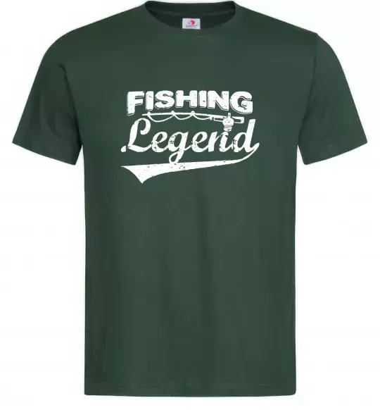 Мужская футболка Fishing legend Темно-зеленый фото