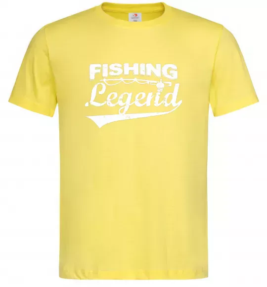 Мужская футболка Fishing legend Лимонный фото
