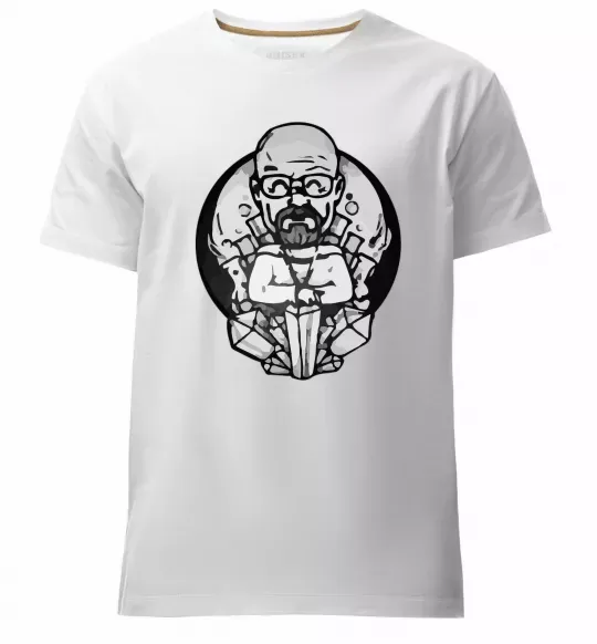 Мужская премиум футболка Волтер Вайт Белый фото