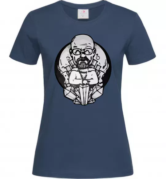 Жіноча футболка Волтер Вайт Темно-синій фото