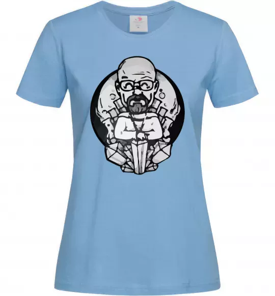 Жіноча футболка Волтер Вайт Блакитний фото