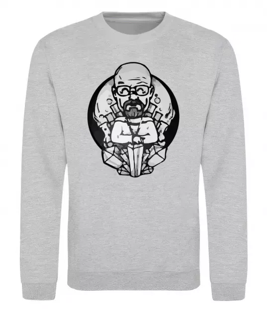 Свитшот Волтер Вайт Серый меланж фото