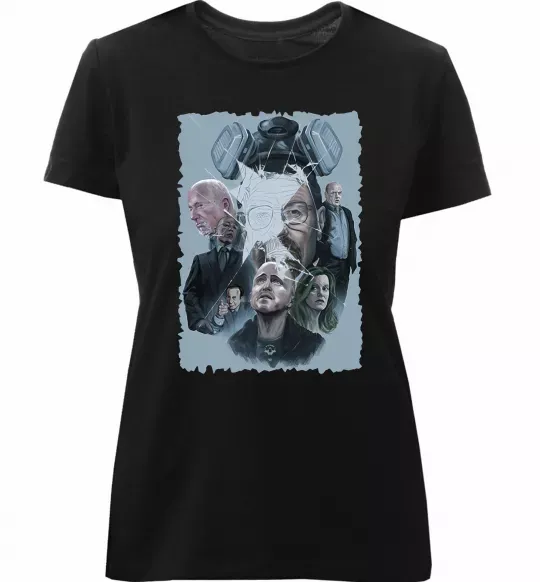 Женская премиум футболка BR BA art Черный фото