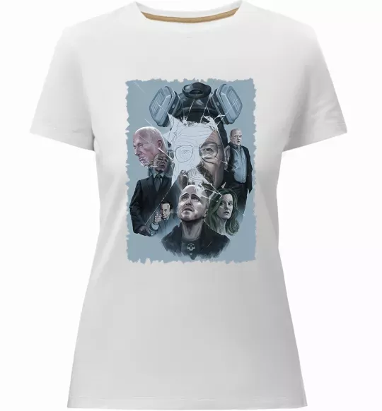 Женская премиум футболка BR BA art Белый фото