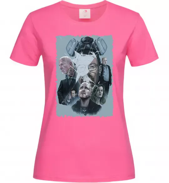 Женская футболка BR BA art Ярко-розовый фото