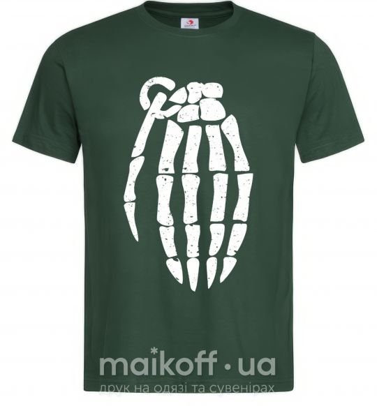 Мужская футболка Рука граната Темно-зеленый фото