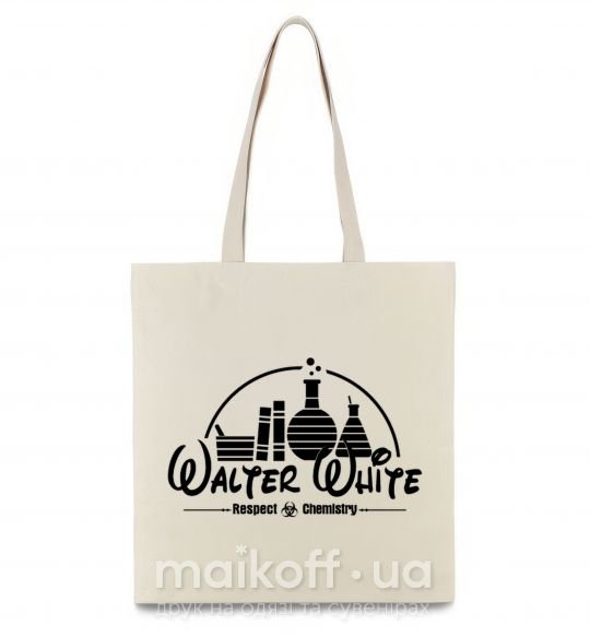 Эко-сумка Walter White respect Chemistry Бежевый фото