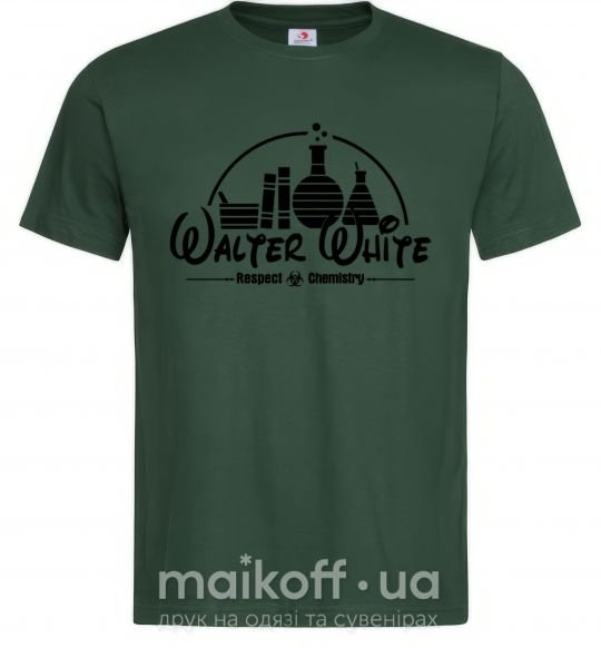 Мужская футболка Walter White respect Chemistry Темно-зеленый фото