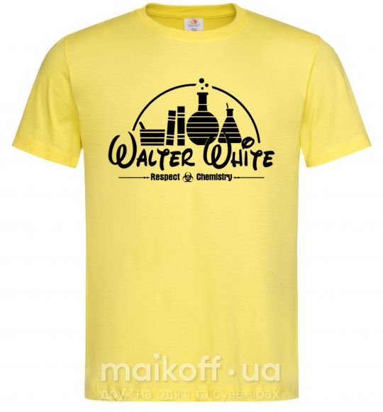 Мужская футболка Walter White respect Chemistry Лимонный фото