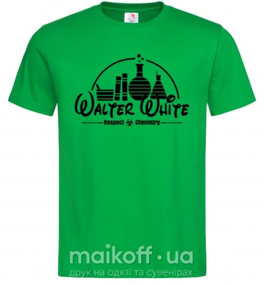 Мужская футболка Walter White respect Chemistry Зеленый фото