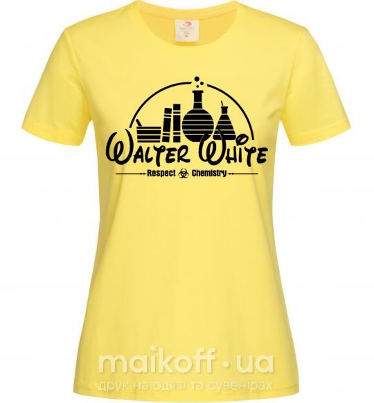 Женская футболка Walter White respect Chemistry Лимонный фото
