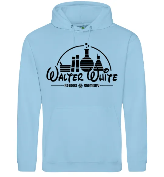 Мужская толстовка (худи) Walter White respect Chemistry Голубой фото