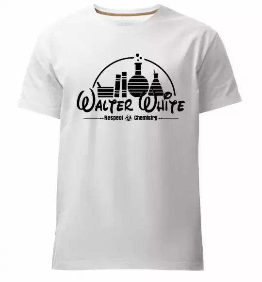 Мужская премиум футболка Walter White respect Chemistry Белый фото