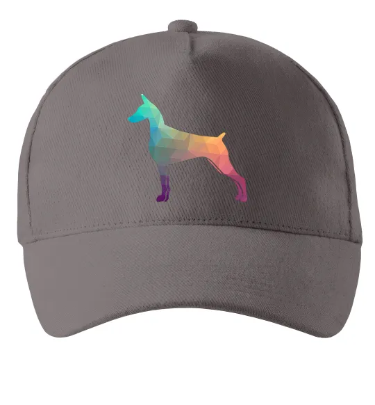 Кепка Кольоровий доберман Серый фото