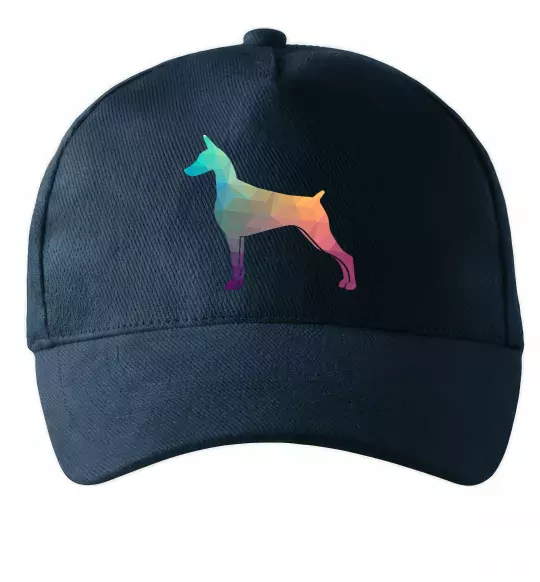 Кепка Кольоровий доберман Темно-синий фото