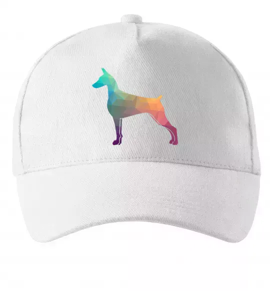 Кепка Кольоровий доберман Белый фото
