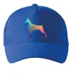 Кепка Кольоровий доберман Ярко-синий фото
