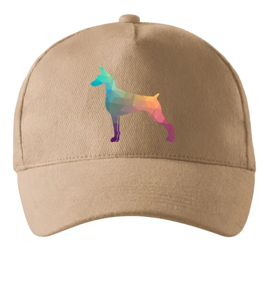 Кепка Кольоровий доберман Песочный фото