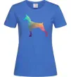Женская футболка Кольоровий доберман Ярко-синий фото