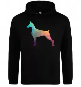 Мужская толстовка (худи) Blackrcolor doberman Серый меланж фото