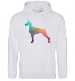 Жіноча толстовка (худі) Кольоровий доберман Жіноча толстовка (худі) Кольоровий доберман