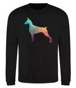 Свитшот Watercolor doberman Серый меланж фото