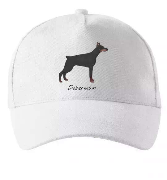 Кепка Doberman drawing Белый фото