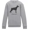 Детский Свитшот Doberman drawing Серый меланж фото