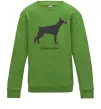 Детский Свитшот Doberman drawing Лаймовый фото