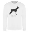 Світшот Doberman drawing Білий фото