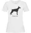 Женская футболка Doberman drawing Белый фото