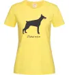Женская футболка Doberman drawing Лимонный фото