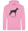 Чоловіча толстовка (худі) Doberman drawing Рожевий фото