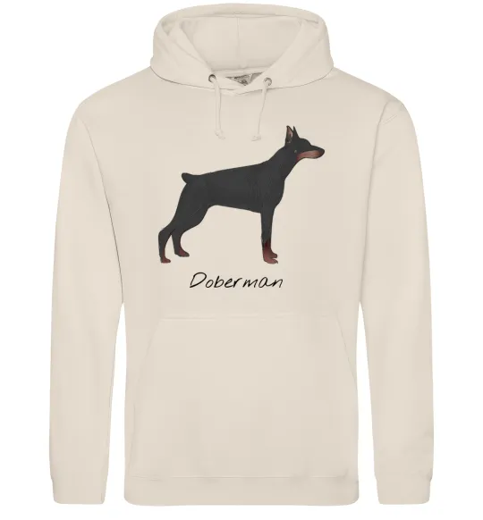 Мужская толстовка (худи) Doberman drawing Таш фото