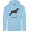 Жіноча толстовка (худі) Doberman drawing Блакитний фото