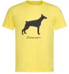 Мужская футболка Doberman drawing Лимонный фото